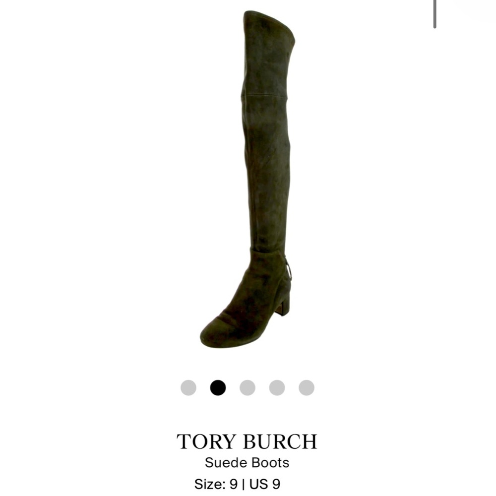Tory burch over the knee suede boots